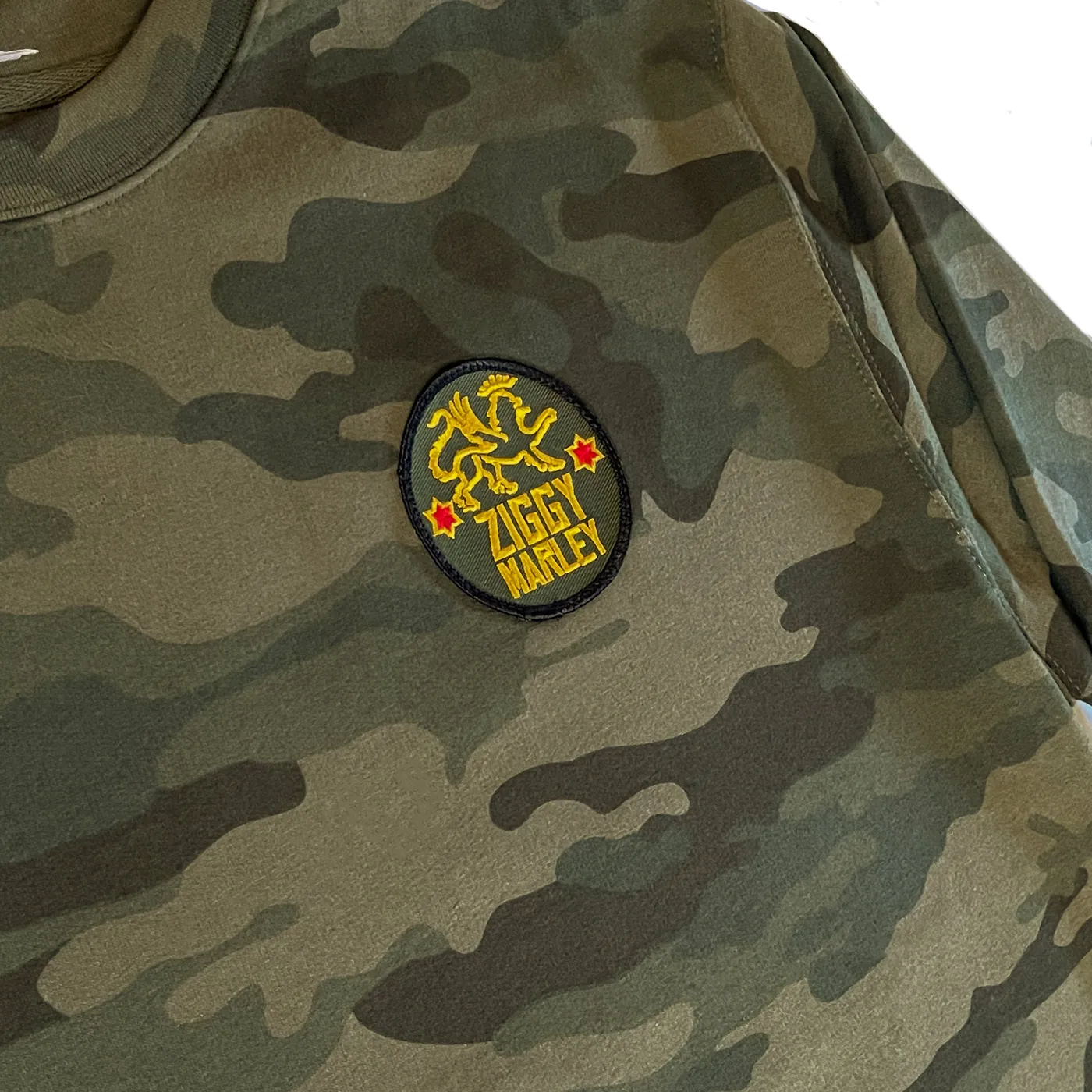 Ziggy Marley Lion Patch Camo Sweatshirt