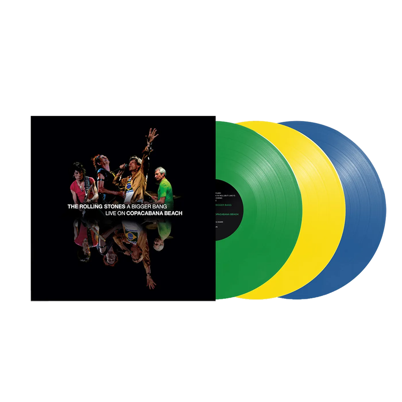 The Rolling Stones A Bigger Bang Live On Copacabana Beach Multi Color Green/Yellow/Blue 3LP