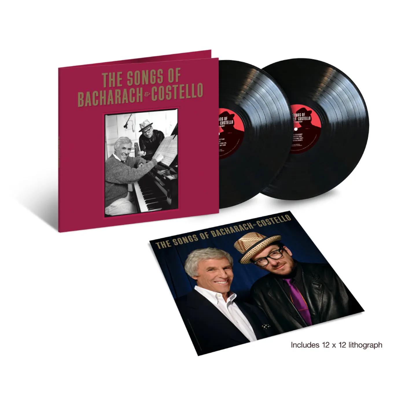 Elvis Costello The Songs Of Bacharach & Costello 2LP + Litho