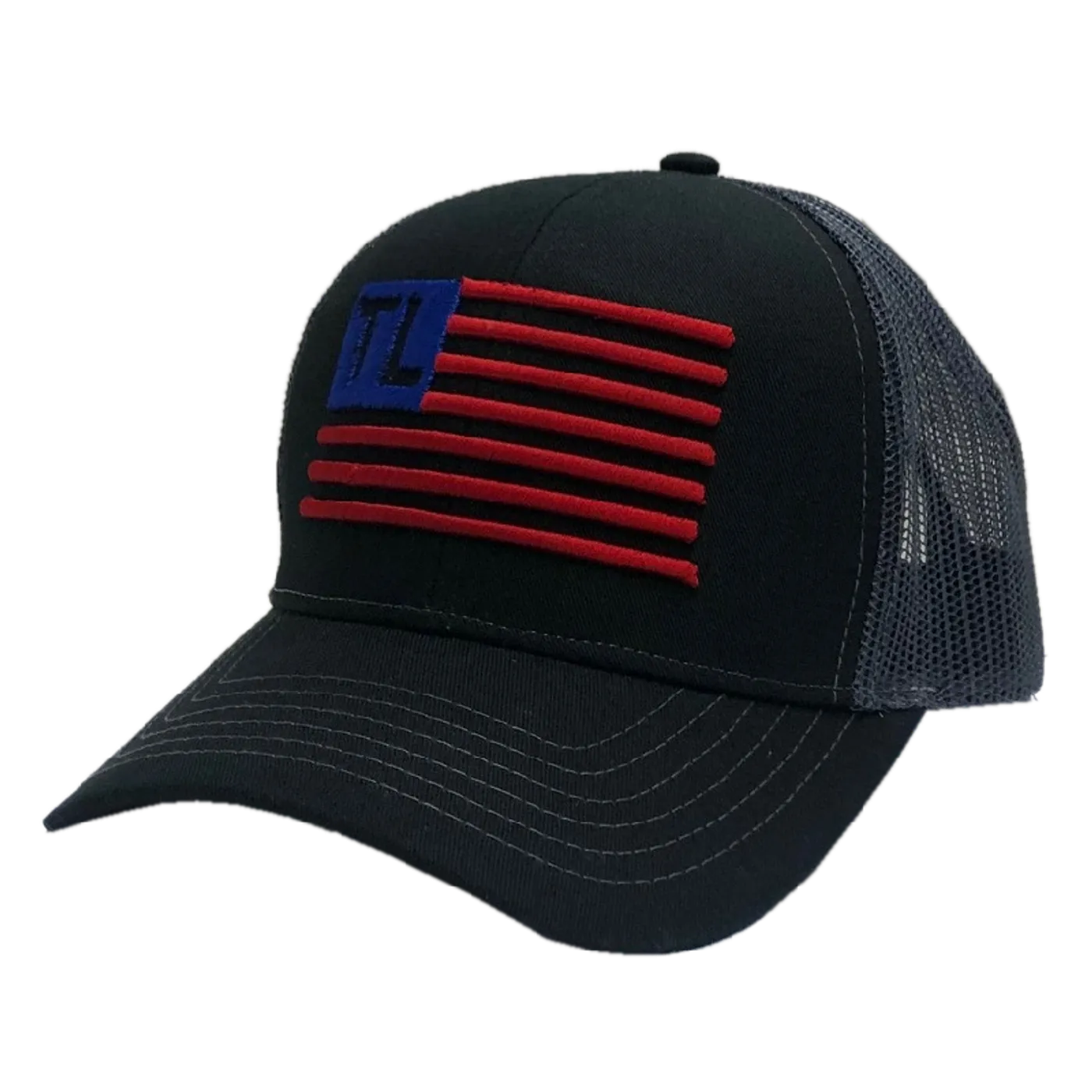 Tracy Lawrence Black and Charcoal Flag Ballcap
