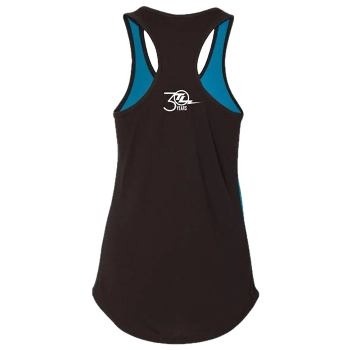 Tracy Lawrence Turquoise and Black Colorblock Tank Top