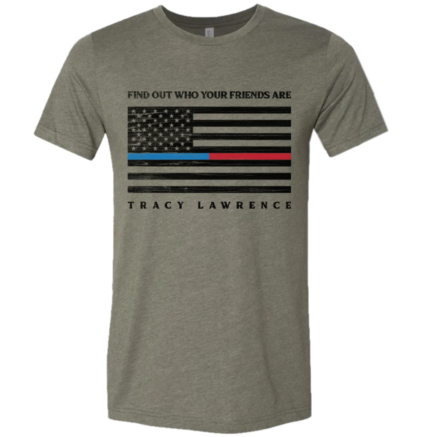 Tracy Lawrence Heather Military Green First Responders Tee