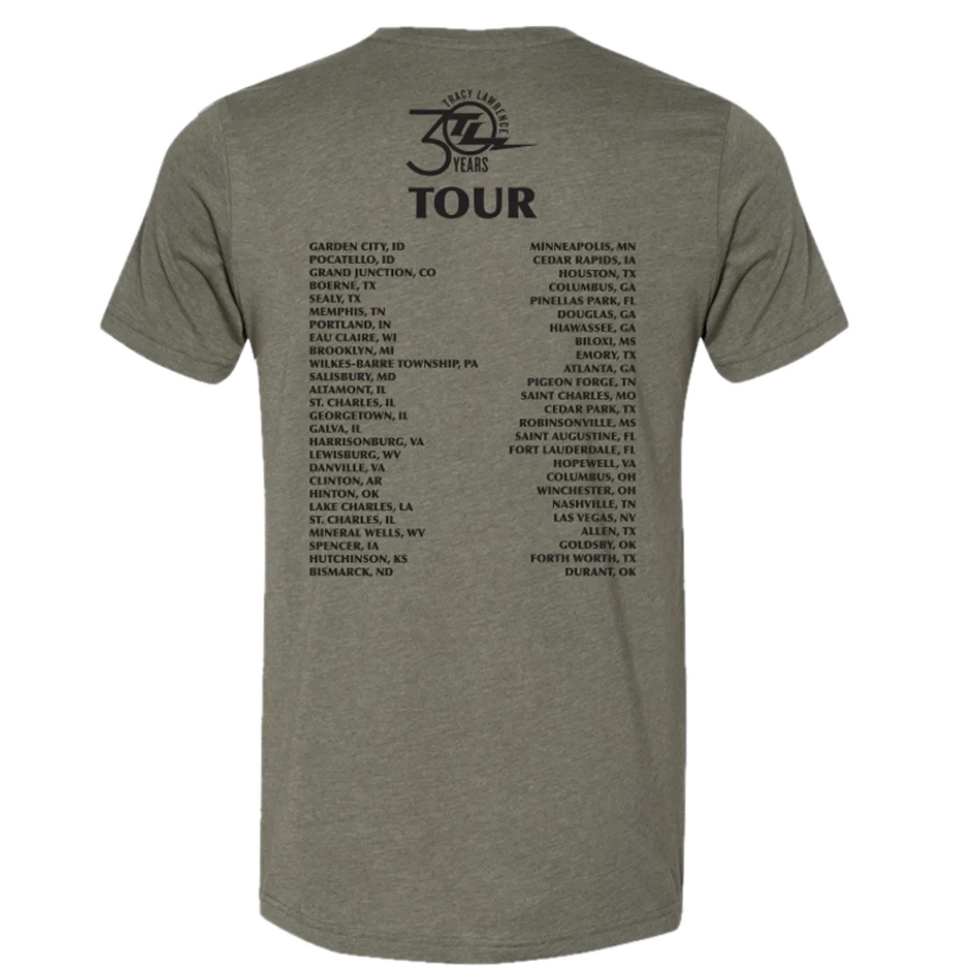 Tracy Lawrence Heather Military Green First Responders Tee