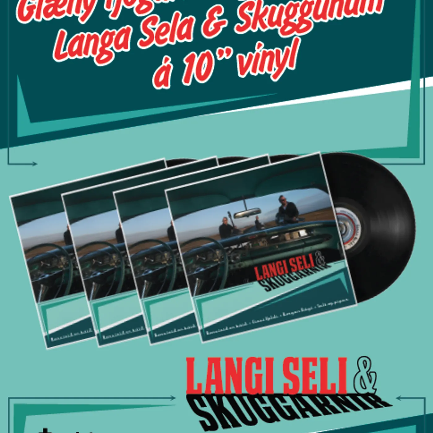 Langi Seli og Skuggarnir - Bensínið er búið (A3 plakat)