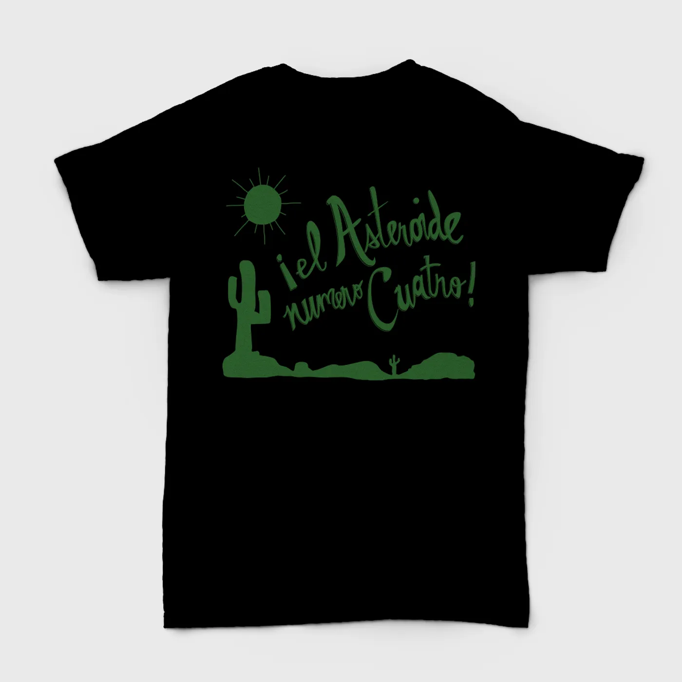 The Asteroid No.4 El Asteroide Numero Quatro T-shirts - Black with Green