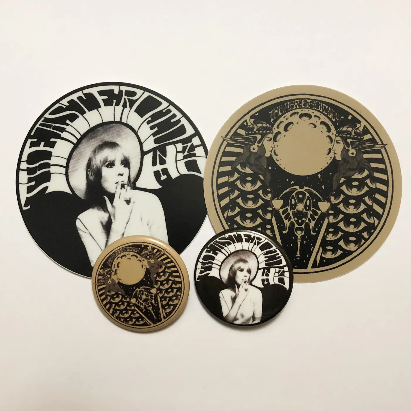The Asteroid No.4 Marianne and Alan Forbes A4 S/T Design 2x 3" Sticker and 1.4" Button