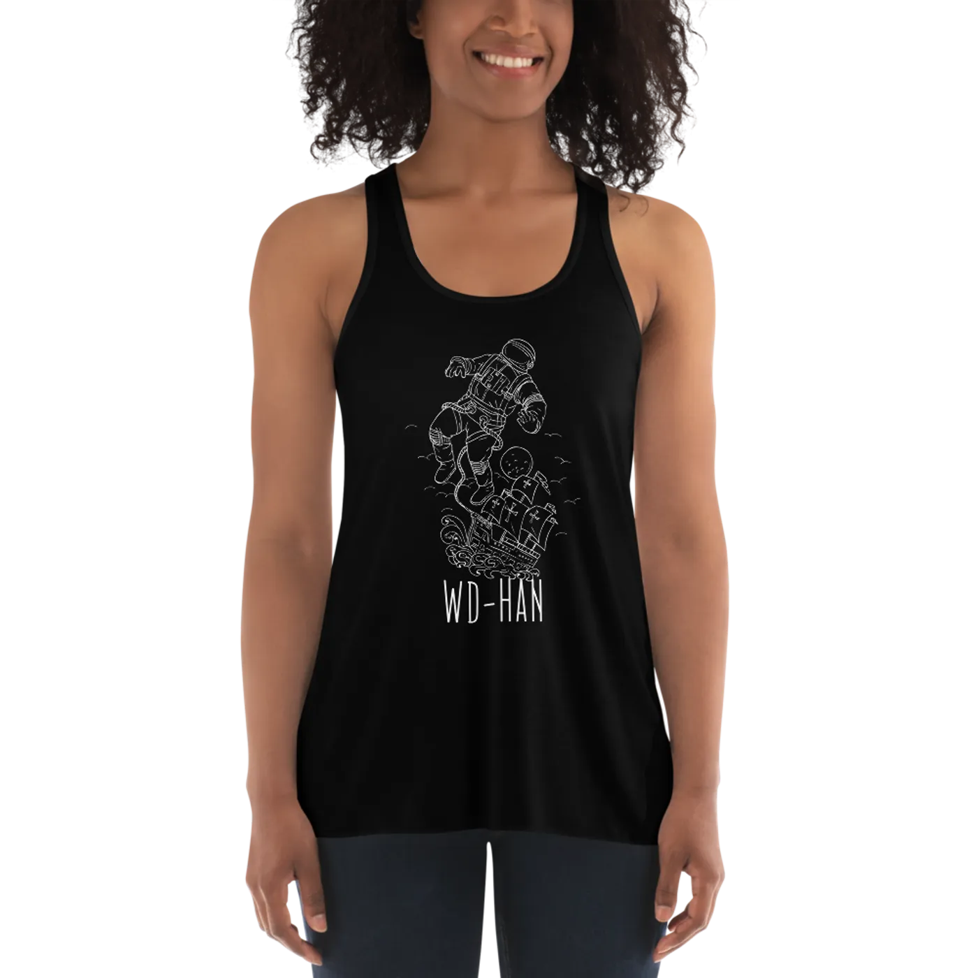 WD-HAN 'Spaceman' Women’s Tank - Flowy Racerback
