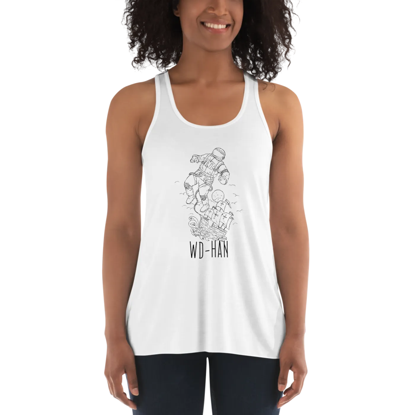 WD-HAN 'Spaceman' Women’s Tank - Flowy Racerback
