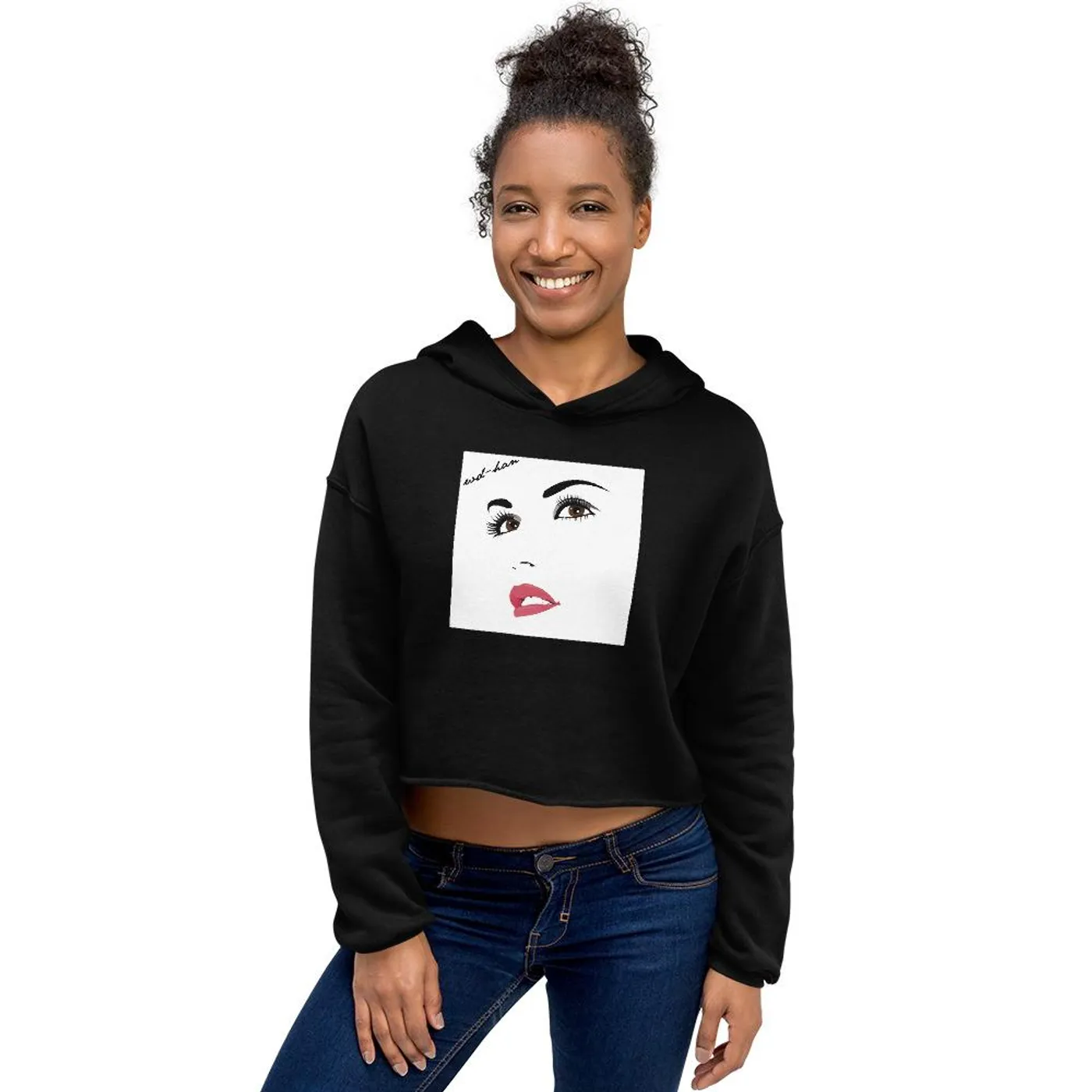 WD-HAN 'Red Sun' Trendy Crop Hoodie