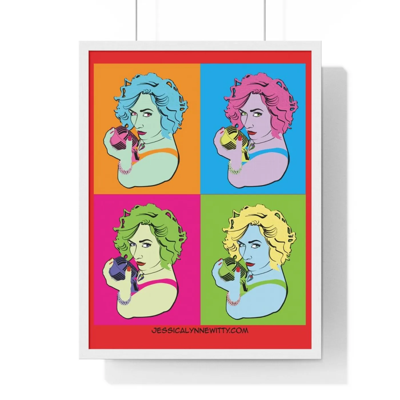 Jessica Lynne Witty "Warhol Style" Art on Premium Framed Vertical Poster
