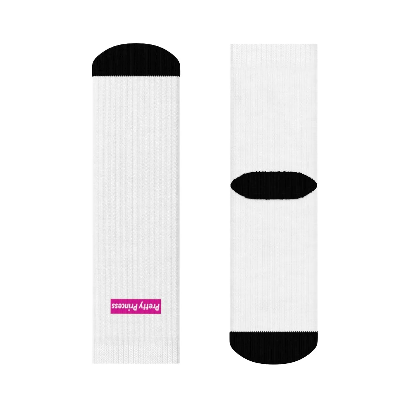 Shitty Princess Crew Socks Pretty Princess Pink Logo