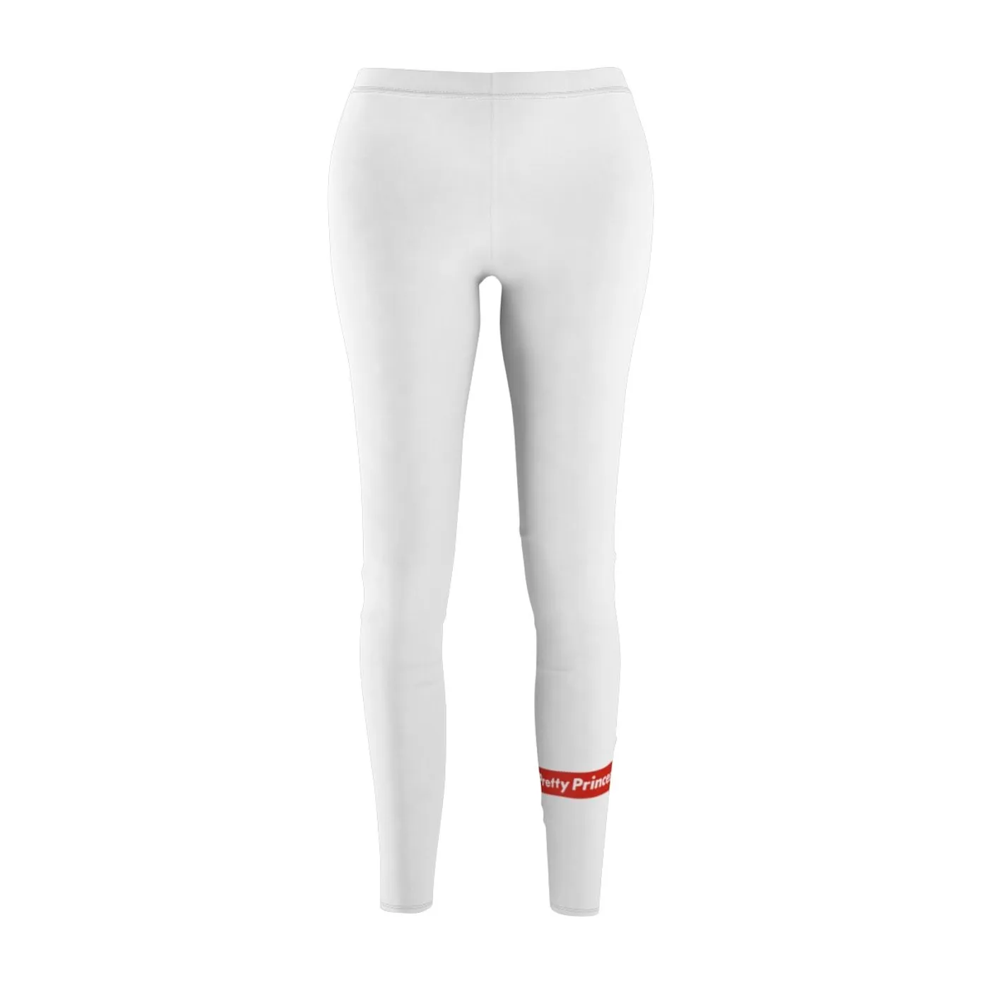 Shitty Princess Women's Cut & Sew Casual Leggings in Pretty Princess Red Logo