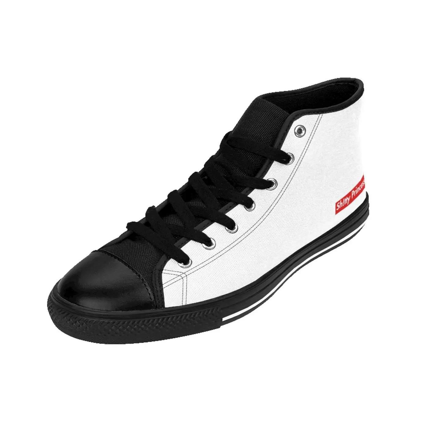 Women's High-top Sneakers Shitty Princess Red Logo
