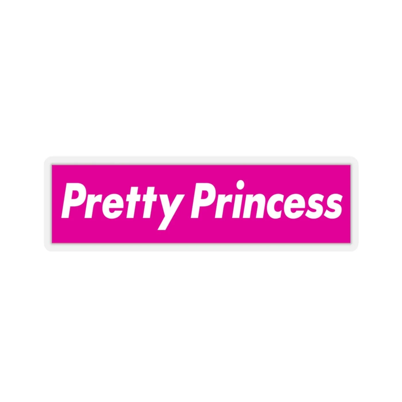 Shitty Princess Kiss-Cut Stickers in Pretty Princess Pink Logo