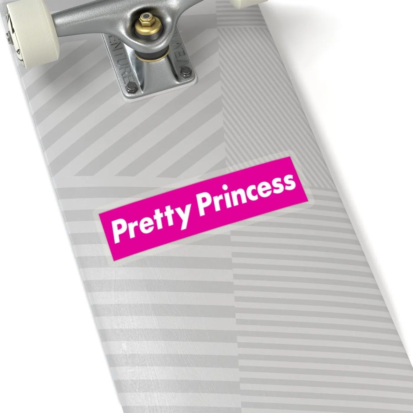 Shitty Princess Kiss-Cut Stickers in Pretty Princess Pink Logo