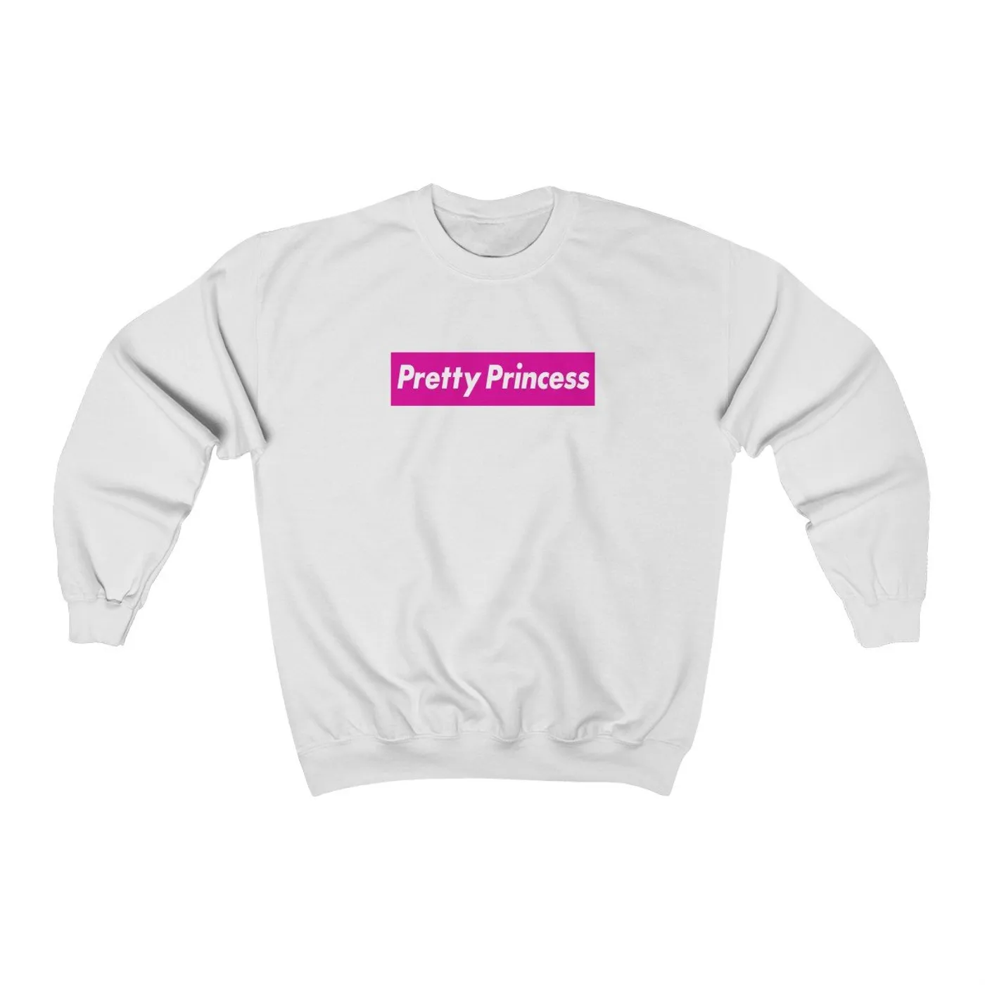 Shitty Princess Unisex Heavy Blend™ Crewneck Sweatshirt in Pink Pretty Princess Logo