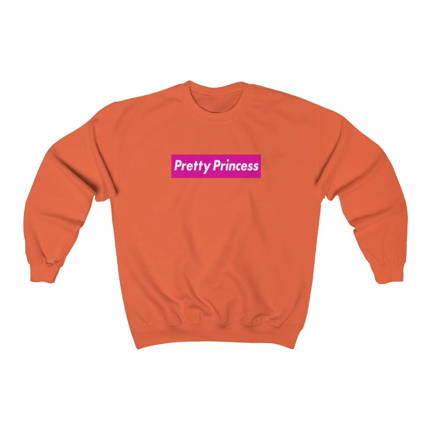 Shitty Princess Unisex Heavy Blend™ Crewneck Sweatshirt in Pink Pretty Princess Logo