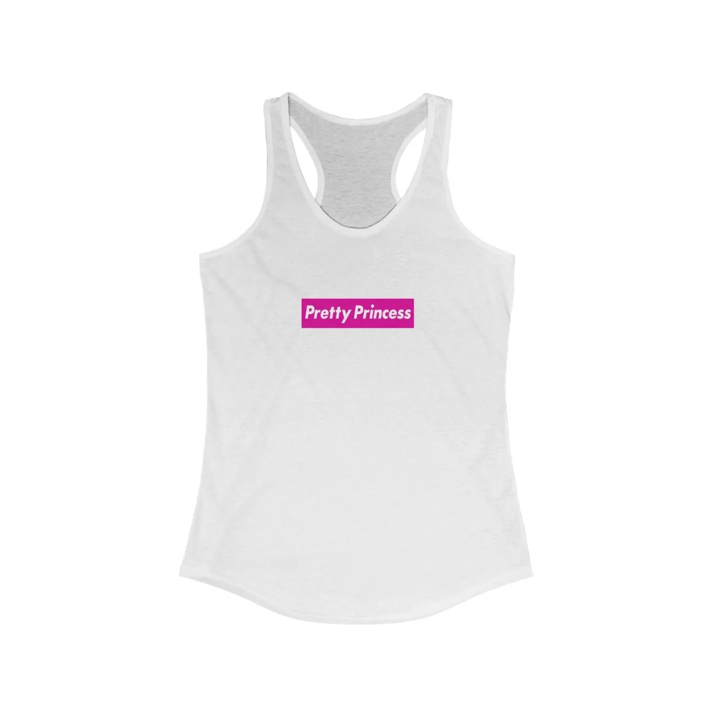Shitty Princess Women's Ideal Racerback Tank in Pretty Princess Pink Logo