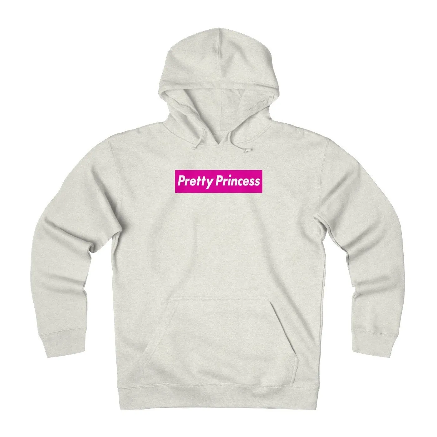 Shitty Princess Unisex Heavyweight Fleece Hoodie in Pretty Princess Pink Logo