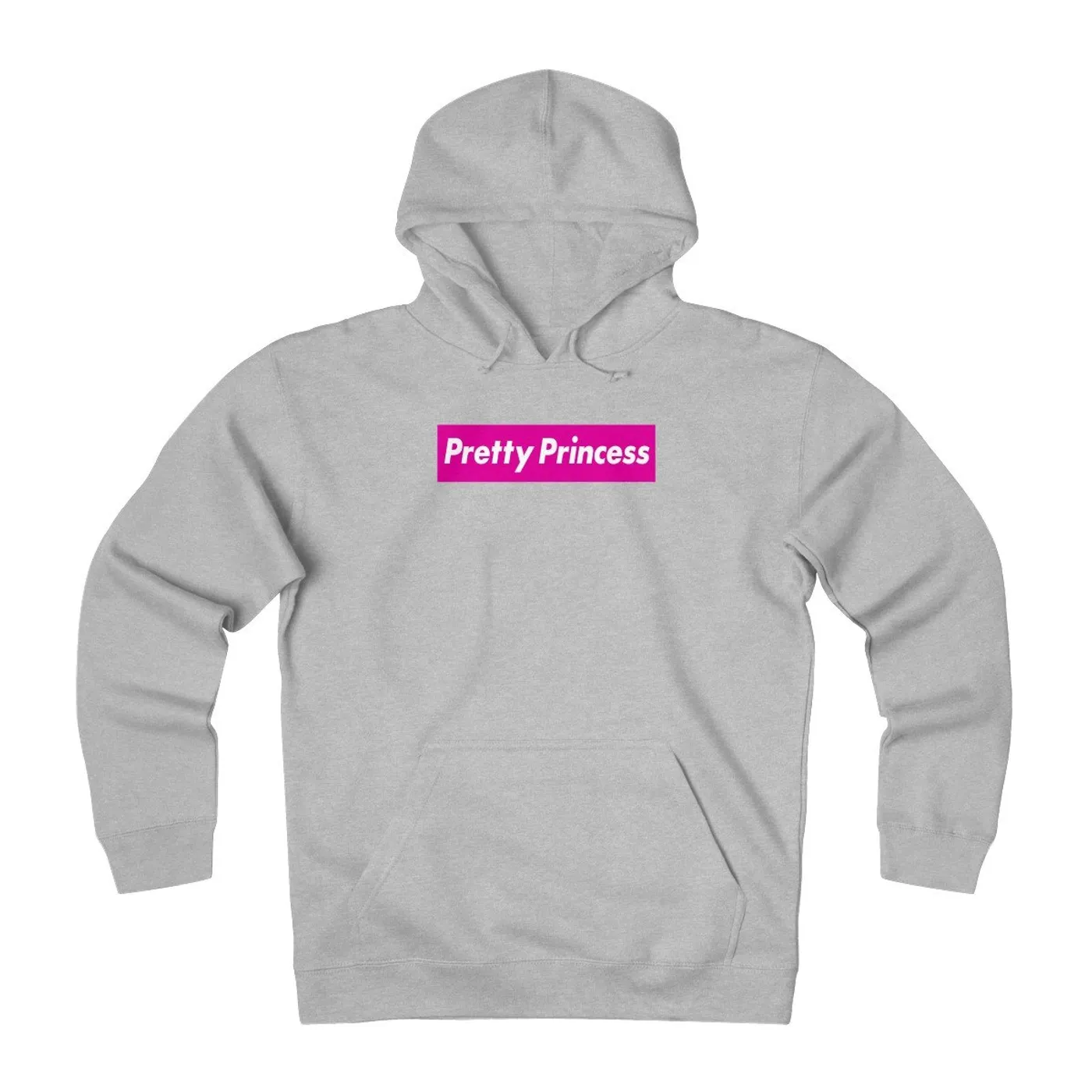 Shitty Princess Unisex Heavyweight Fleece Hoodie in Pretty Princess Pink Logo