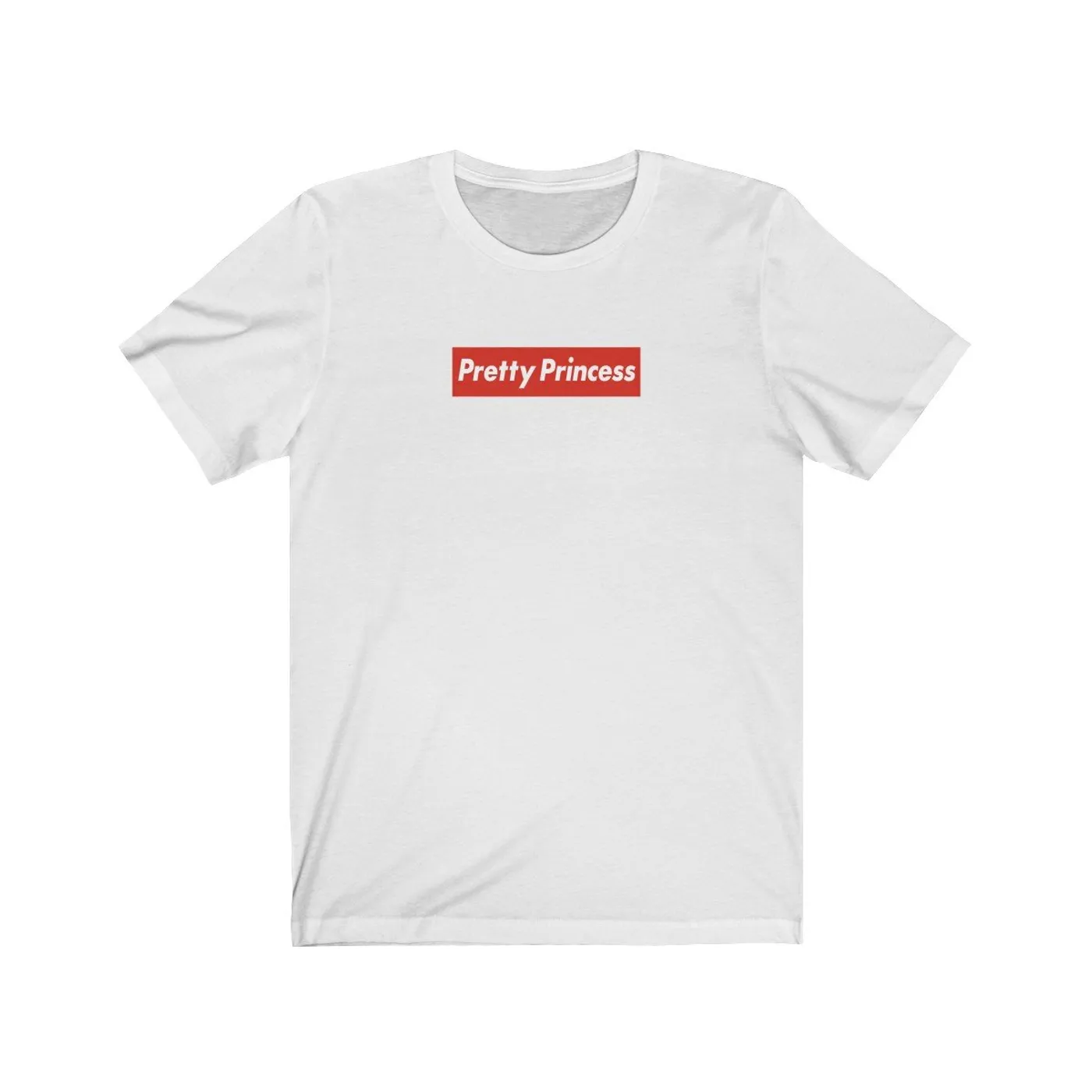 Shitty Princess Unisex Jersey Short Sleeve Tee in Pretty Princess Red Logo