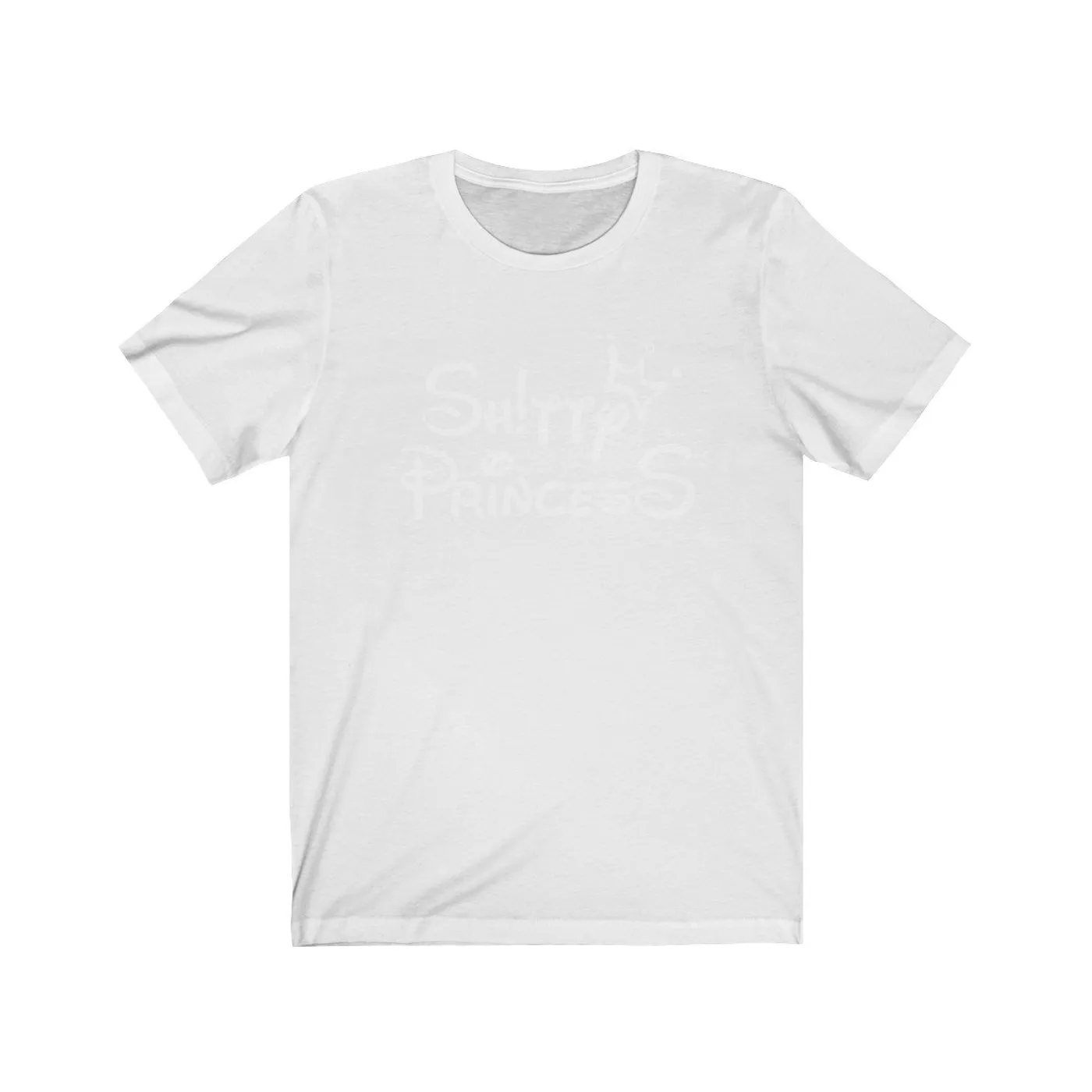 Unisex Jersey Short Sleeve Tee in Shitty Princess White OG Logo