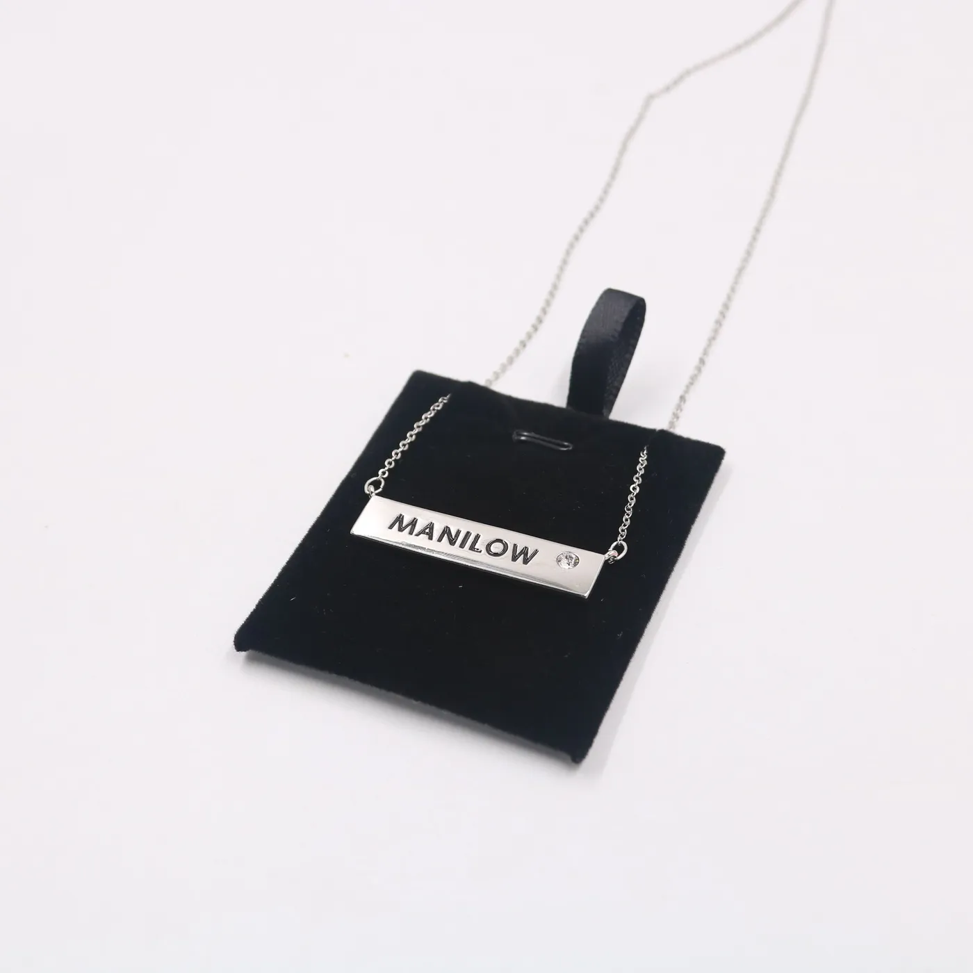 Barry Manilow Swarovski Bar Necklace