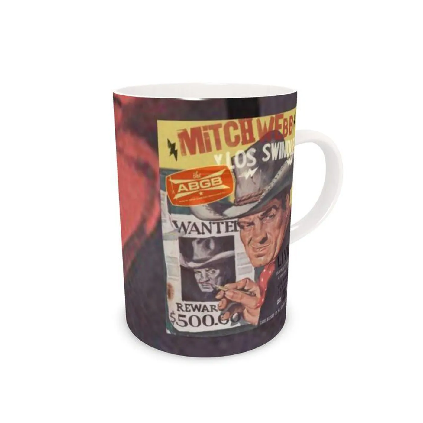 Live Show Poster Series (5 of 12) by H. Michael Karshis | Mitch Webb and the Swindles | Tall Bone China Mug