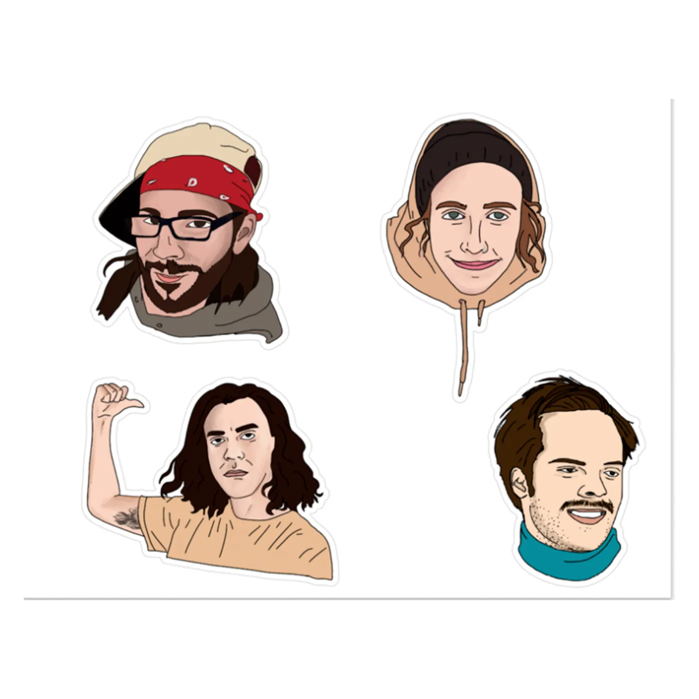 Peach Pit Band Sticker Sheet