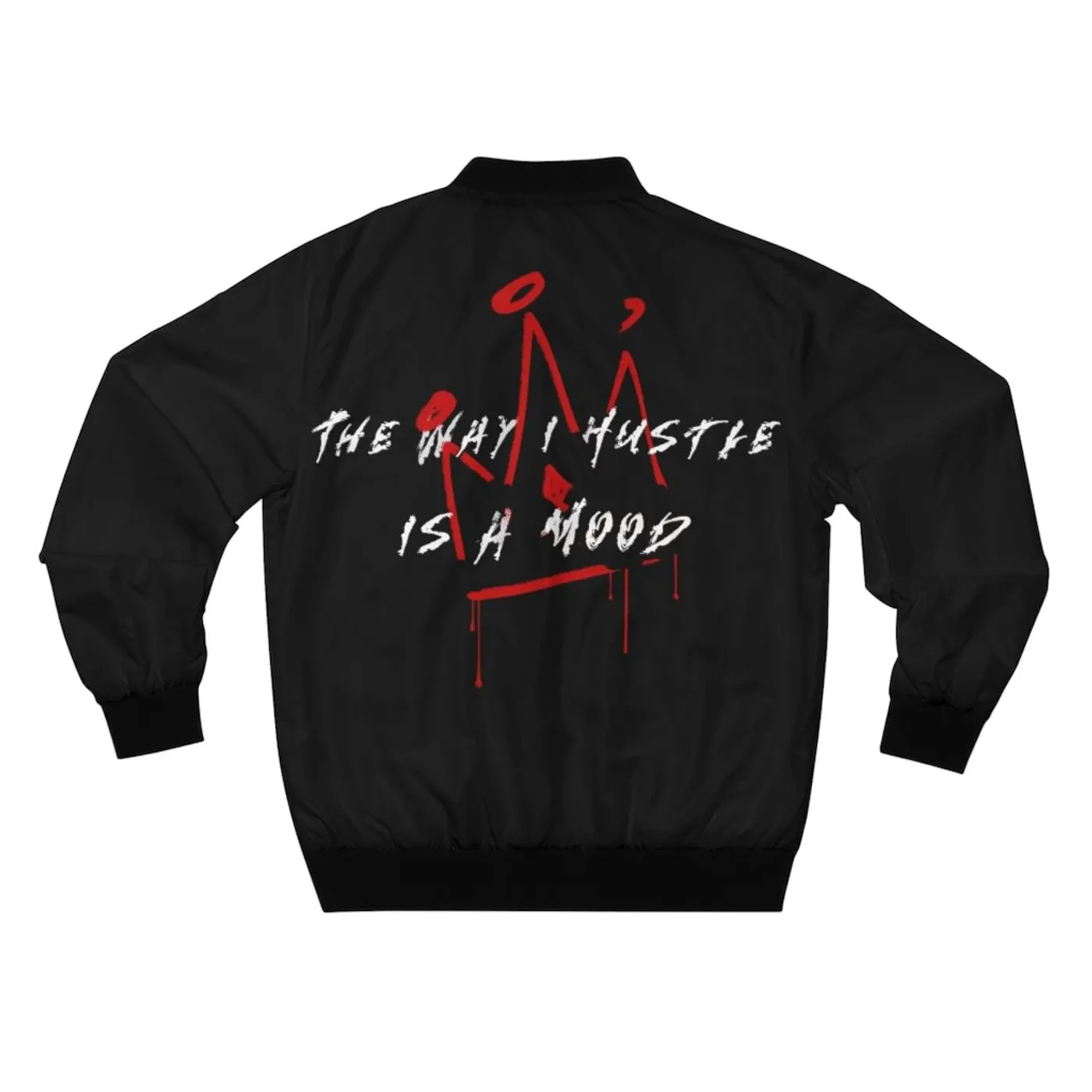 Phenix Red Men's "Hustle is a Mood" AOP Bomber Jacket