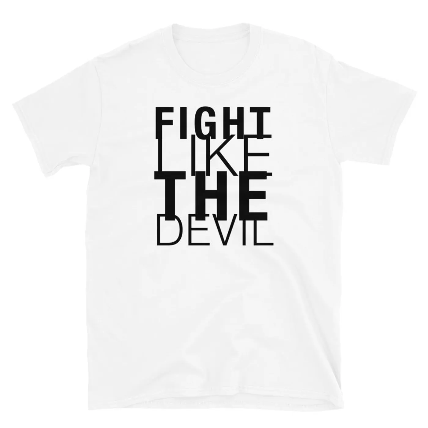 Onlap T-Shirt Fight like the Devil blanc