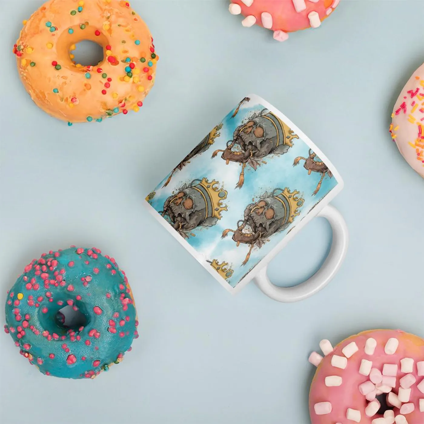Onlap Mug Cranes Couronnés