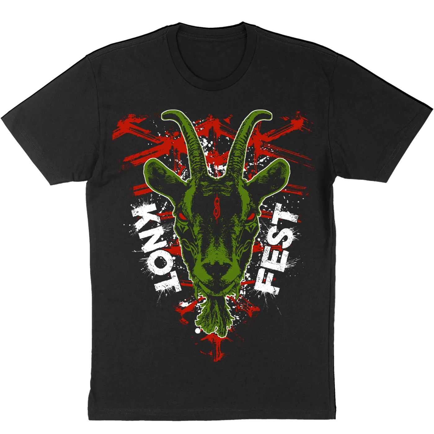 Knotfest 2022 Leg 2 Green Goat Head T-Shirt