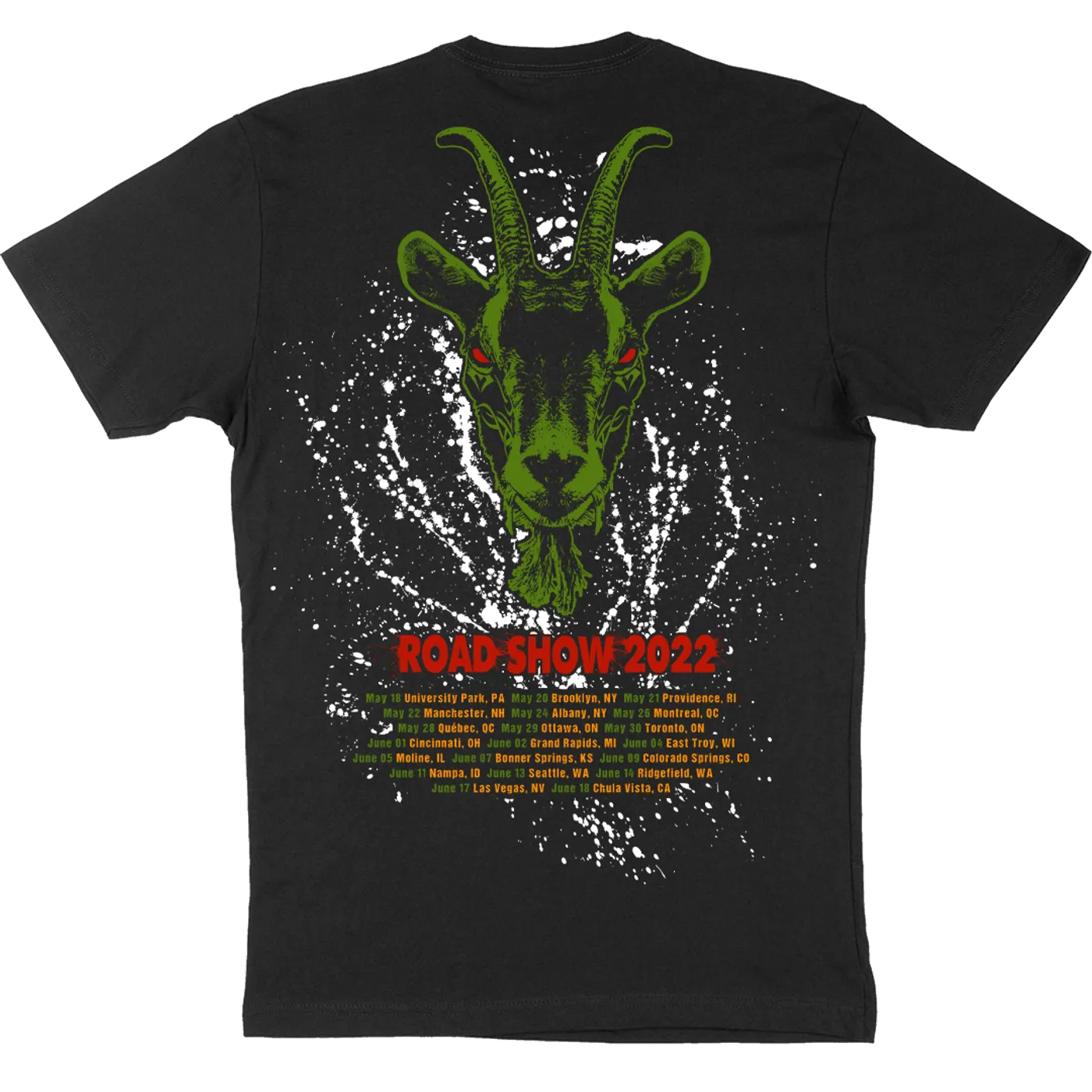 Knotfest 2022 Leg 2 Green Goat Head T-Shirt