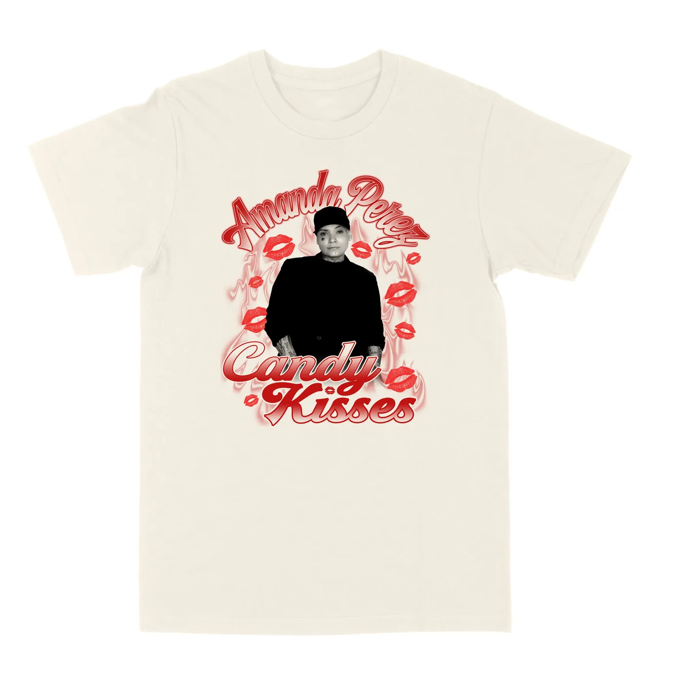 Amanda Perez Candy Kisses "Cream" Tee