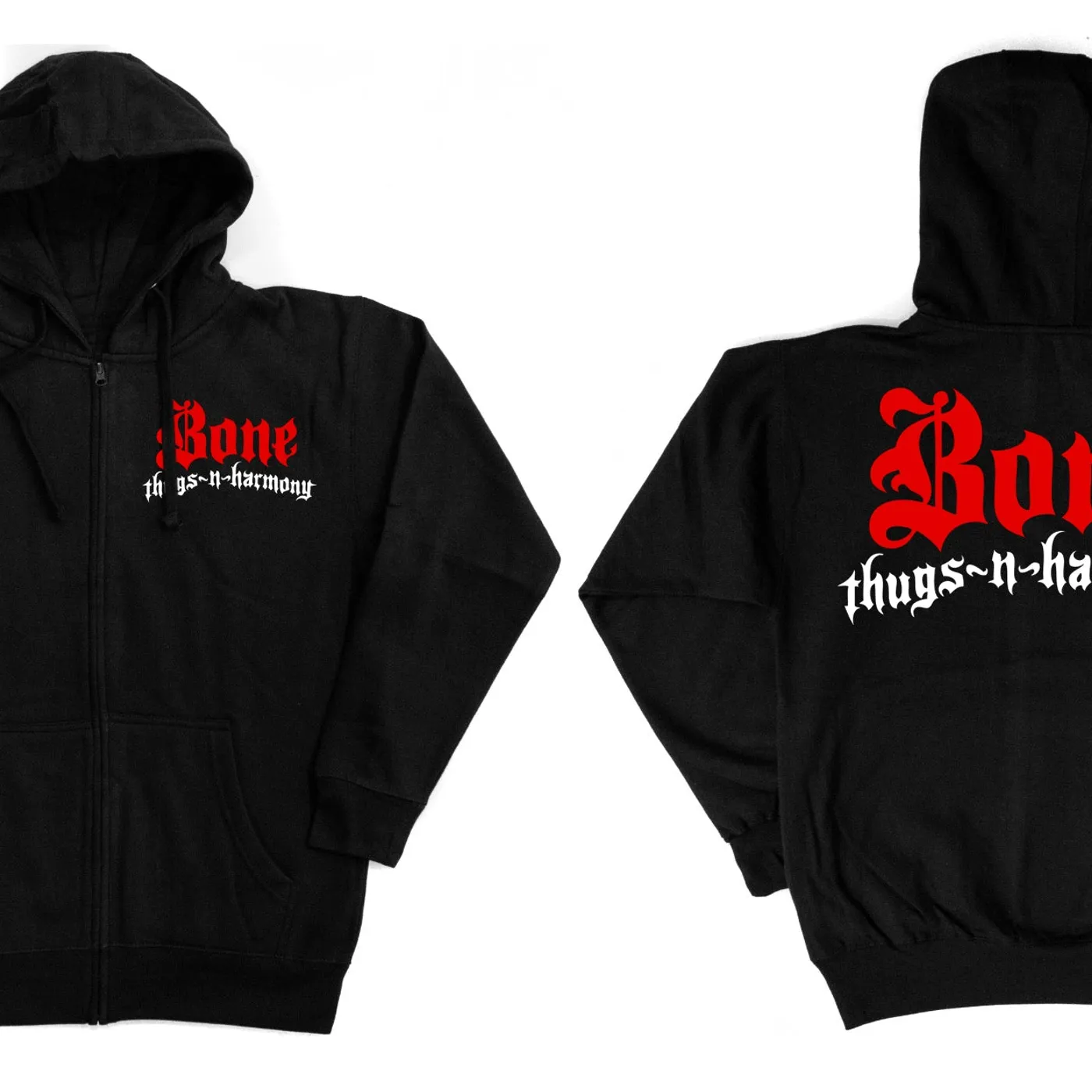 Bone Thugs-N-Harmony Greatest Hits "Black" Zip Up Front Back