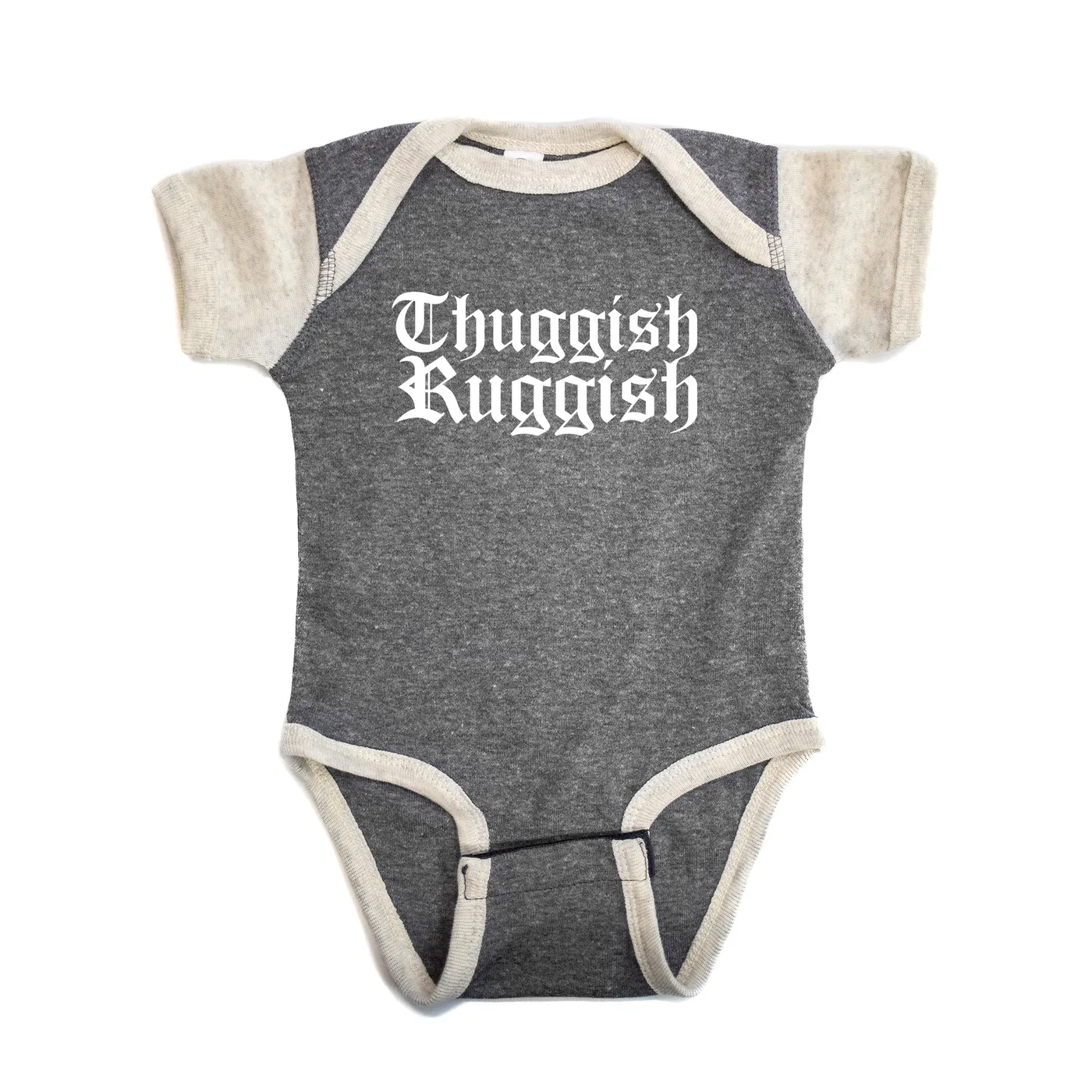 Bone Thugs-N-Harmony Premium Onesie Thuggish Ruggish Logo "Heather Grey/Sand"
