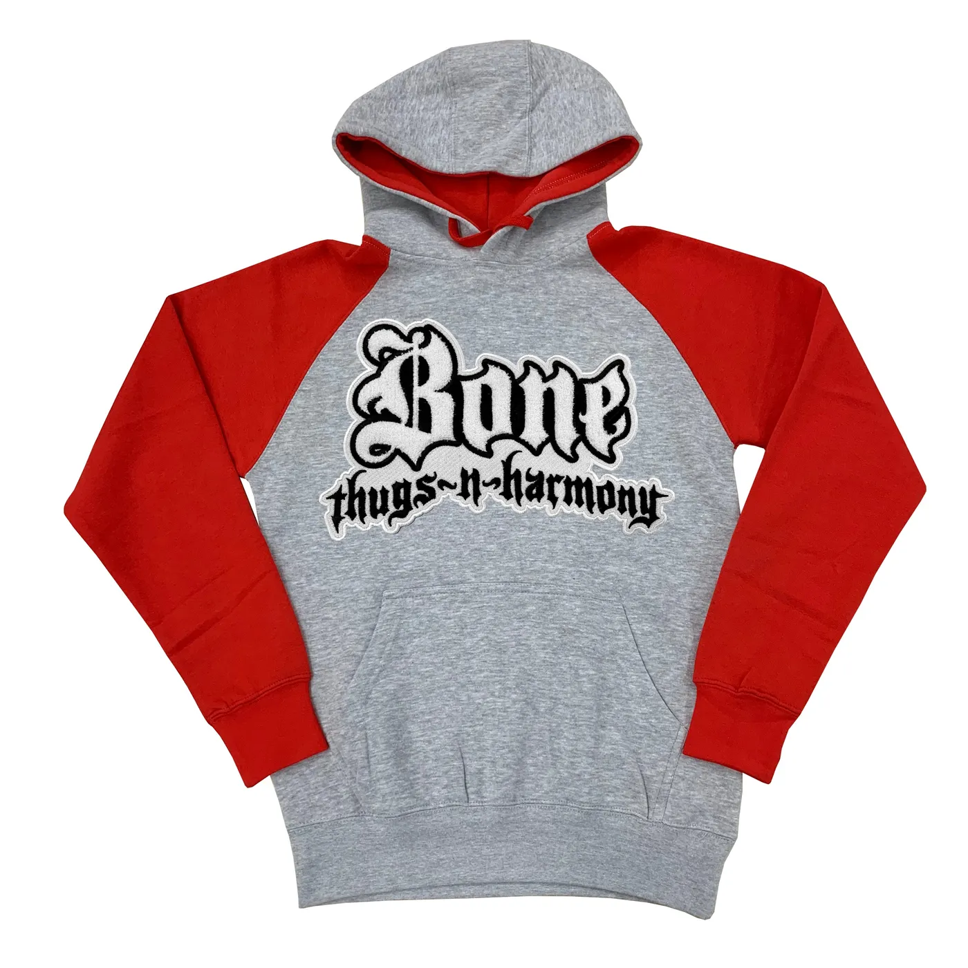 Chenille Bone Thugs-N-Harmony 2 tone "Heather Grey/Red" Hoodie