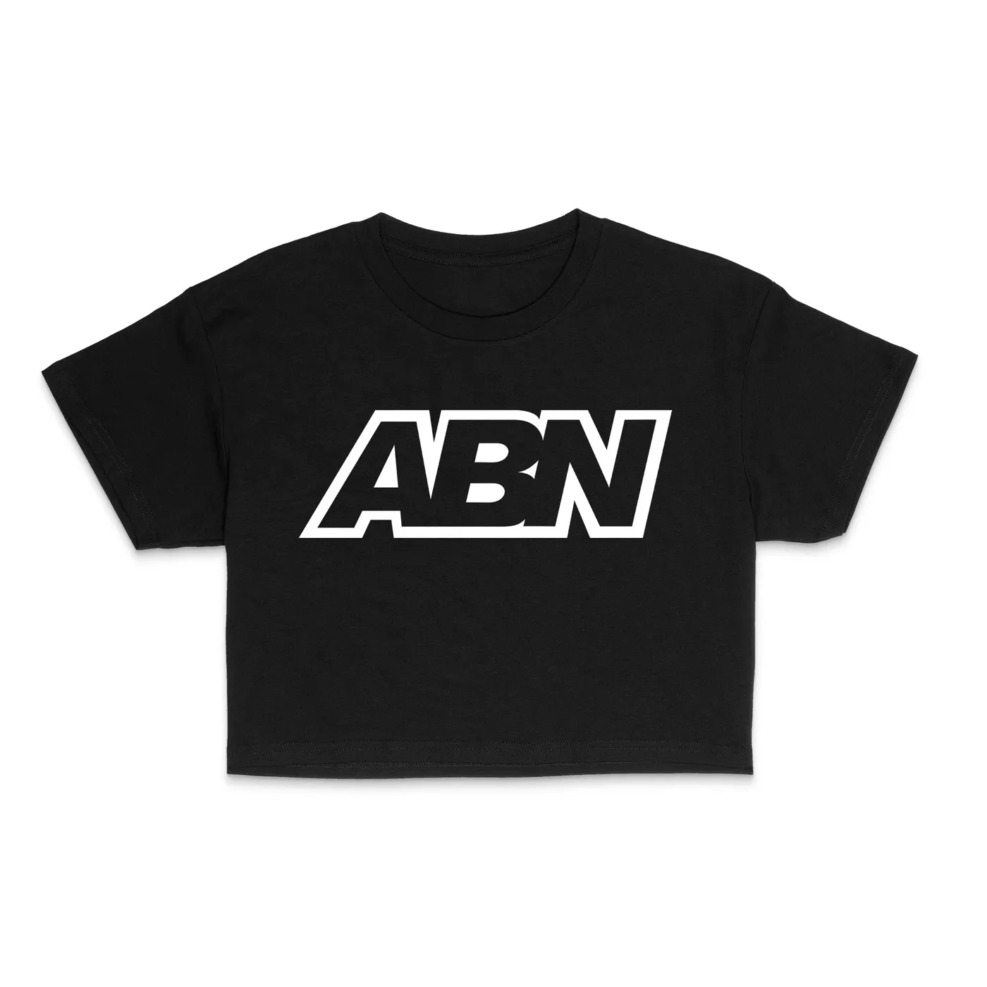 TraeMerch ABN Classic Logo Black "Short Sleeve Cropped Tee".