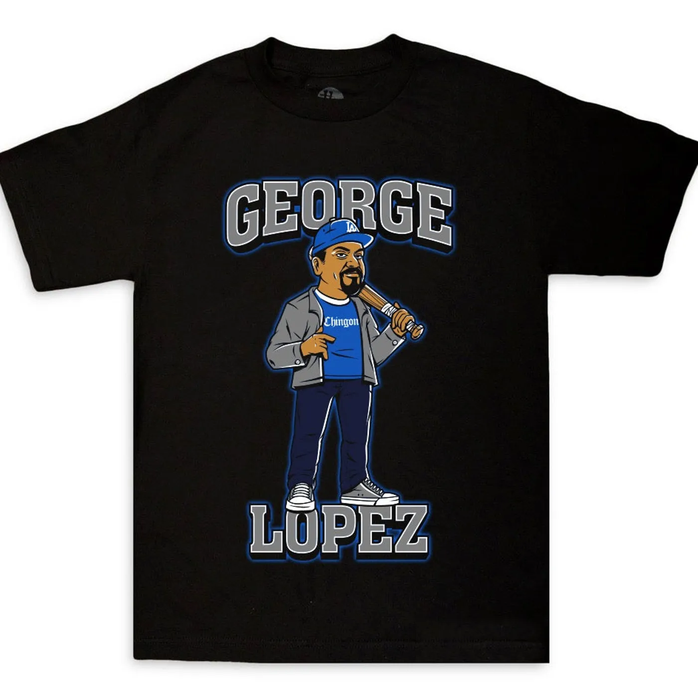 George Lopez George "Cartoon" Black Tee