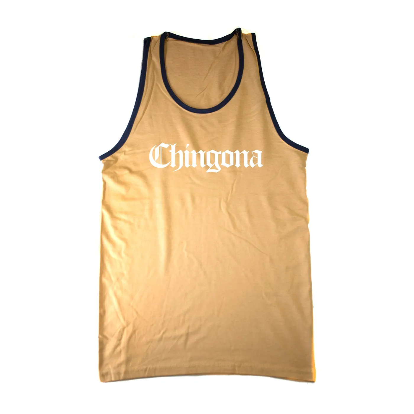 George Lopez Chingona "Gold/Blue Trim" Tank Top
