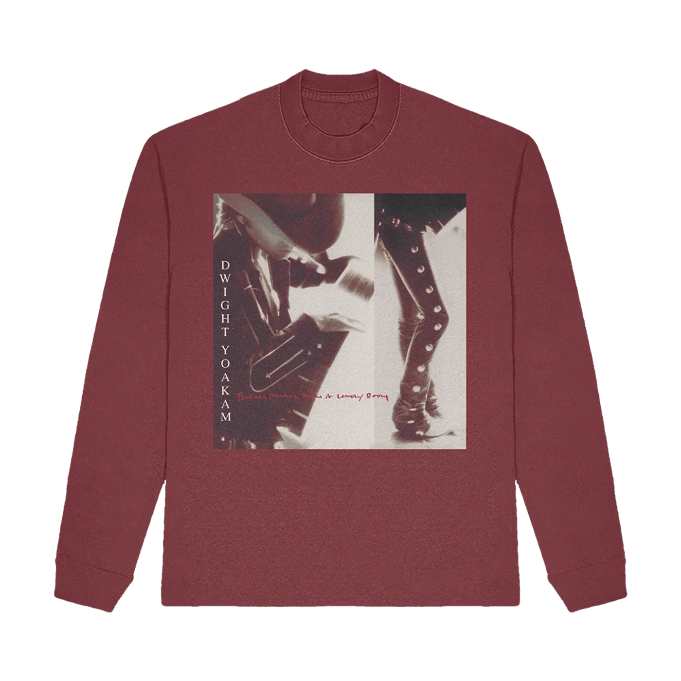 Dwight Yoakam Buenas Noches Longsleeve (Red) T-Shirt