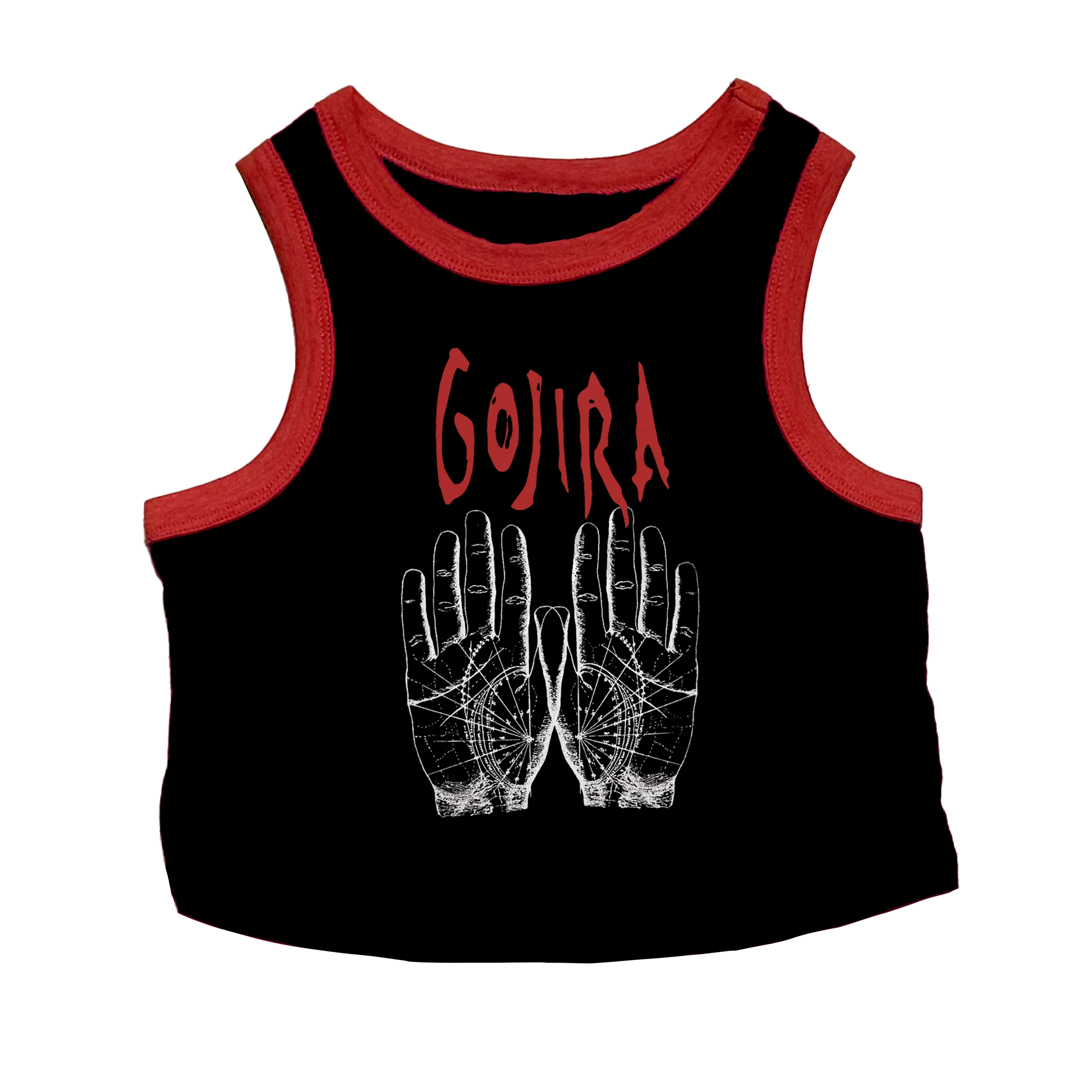 Hands Cropped Ribbed Tee