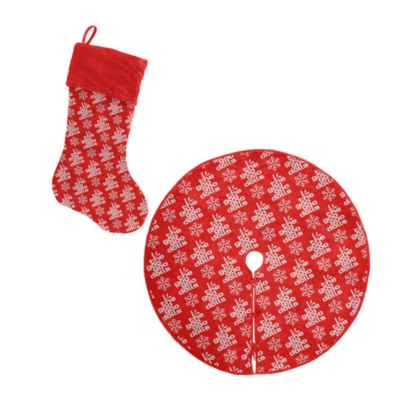 The Goo Goo Dolls Holiday Logo Stocking + Tree Skirt Bundle