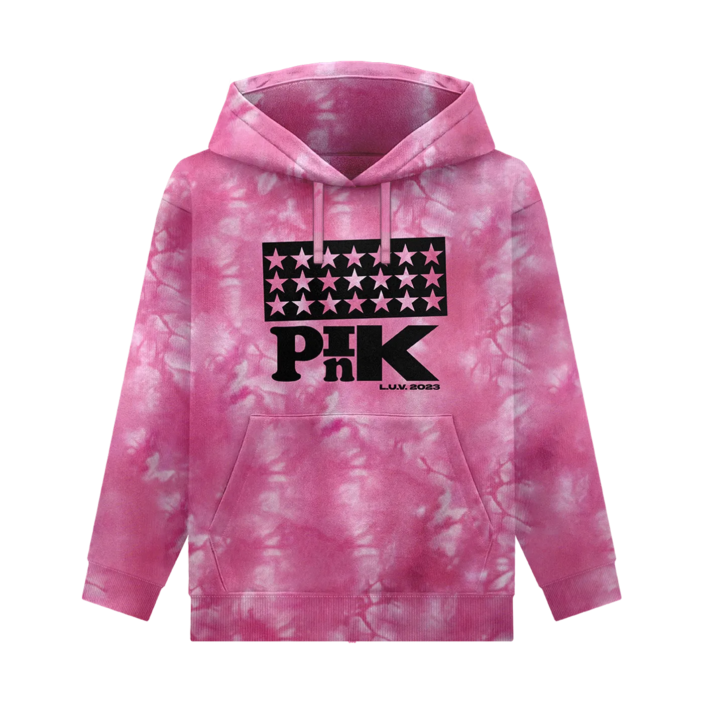 Lil Uzi Vert Pink LUV Tie Dye Hoodie