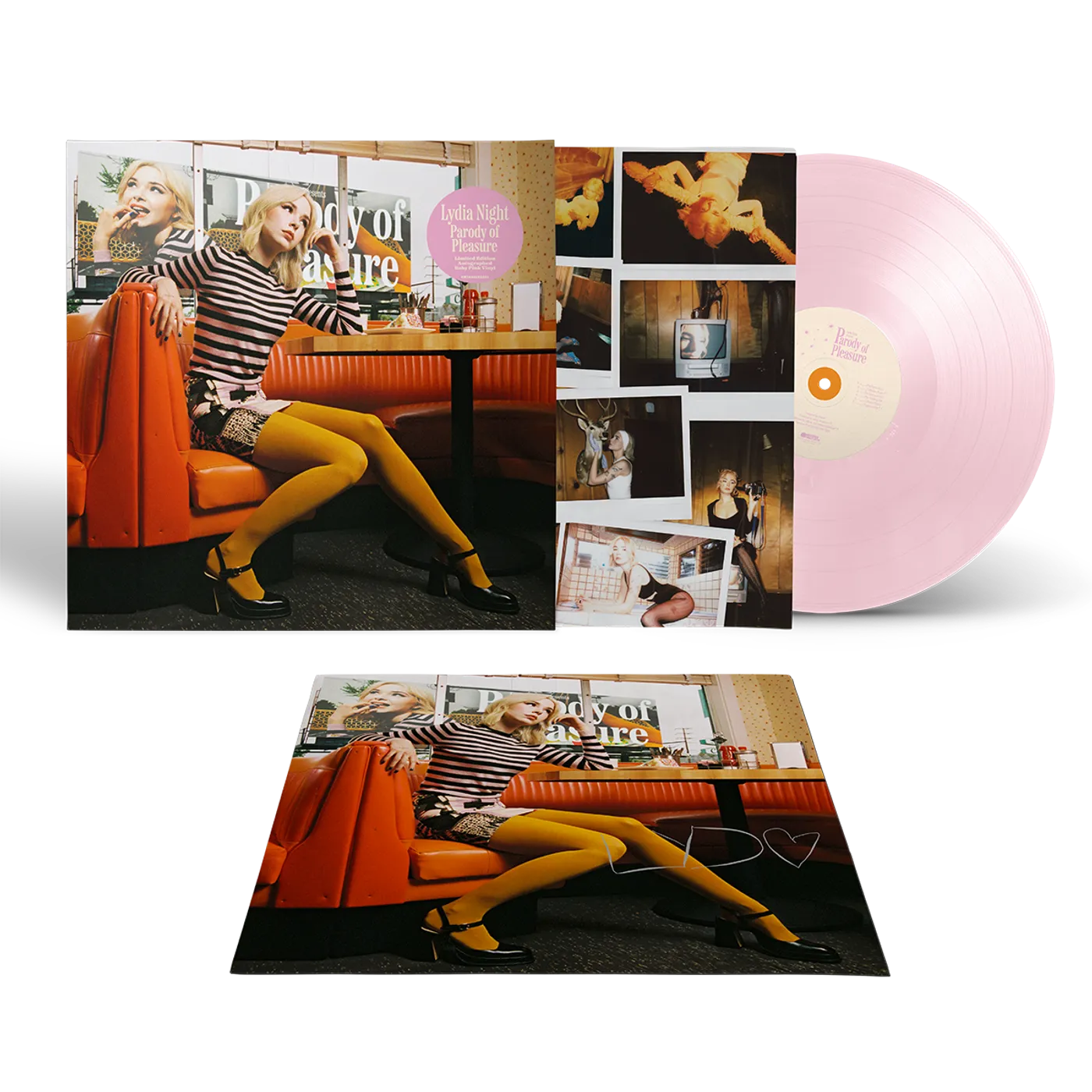 Lydia Night Parody of Pleasure Signed Baby Pink Vinyl