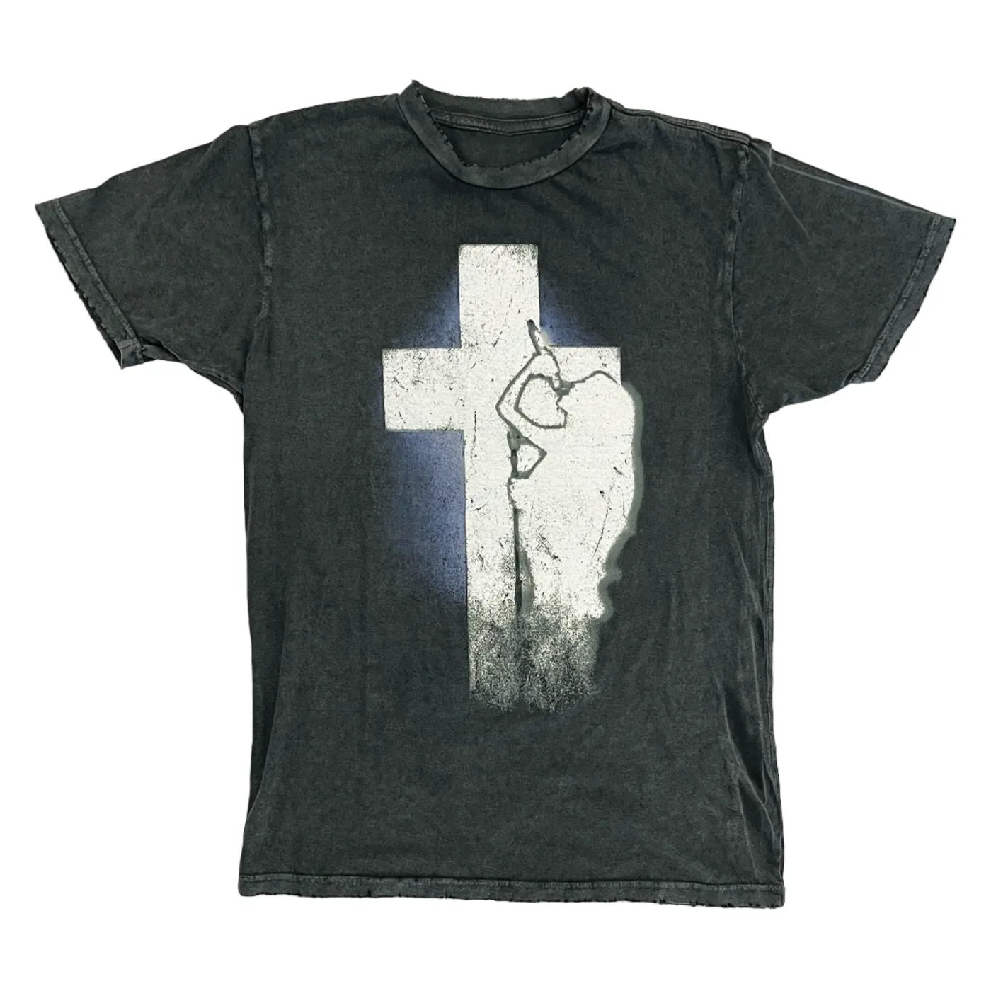 Nessa Barrett Crucifix Distressed Tee