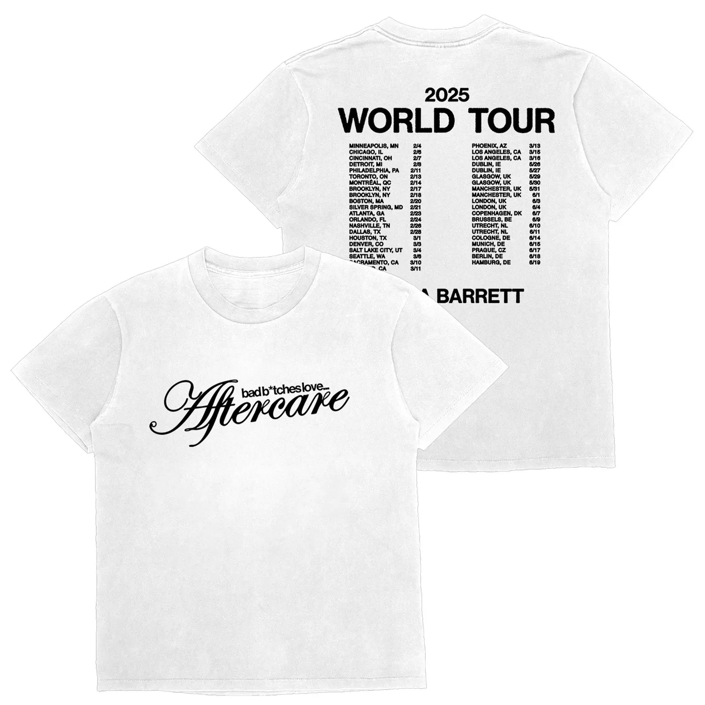 Nessa Barrett Aftercare 2025 Dateback Tee