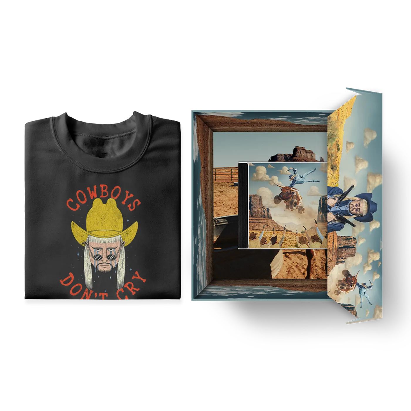 Oliver Tree Cowboys Don’t Cry T-Shirt + CD Box Set