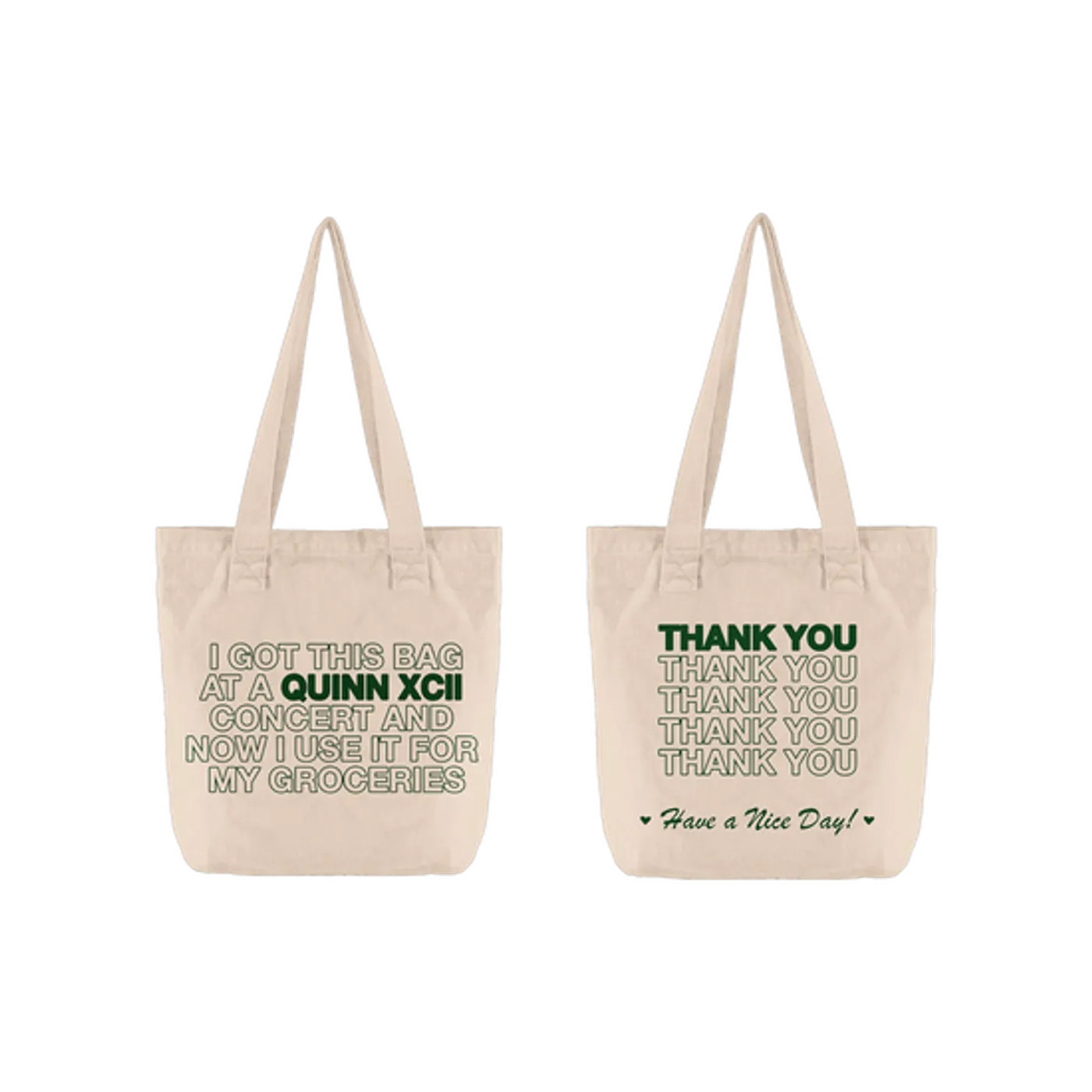 Quinn XCII Thank You Grocery Tote Bag